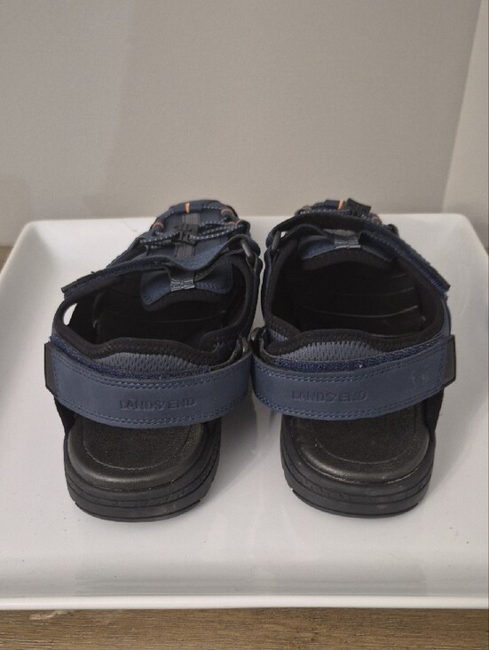 Land\'s End Navy Blue Men\'s Sport Sandals Size 11EE